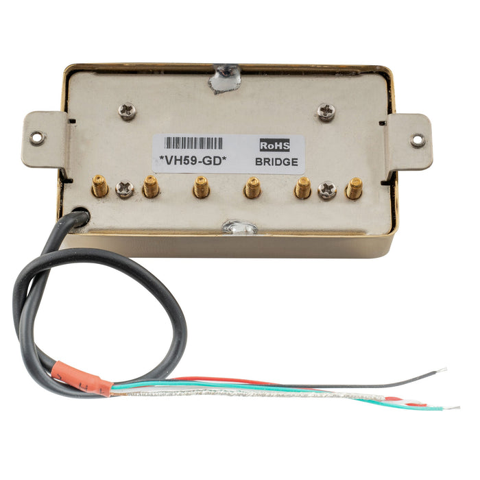 artec vh59a vintage tone covered alnico 5 humbucker bridge pickup 8 4k for lp style electric guitar mx2982cr, gold