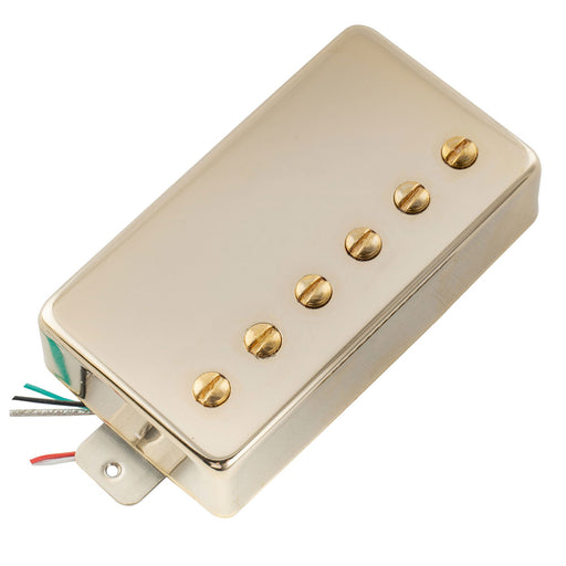 artec vh59a vintage tone covered alnico 5 humbucker bridge pickup 8 4k for lp style electric guitar mx2982cr, gold