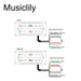Size of artec vh rock a alnico 5 uncovered humbucker electric guitar neck bridge pickups set mx2983bkmx2984bk