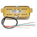 artec tvft a filtertron style alnico 5 humbucker electric guitar bridge pickup 6 5k mx2986cr, gold