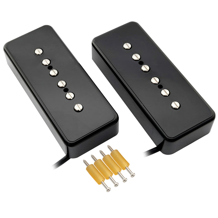 Artec ASA90 アルニコ5 ソープバー P90 シングルコイルピックアップ ネックブリッジセット 7.5K エレキギター用 ブラック