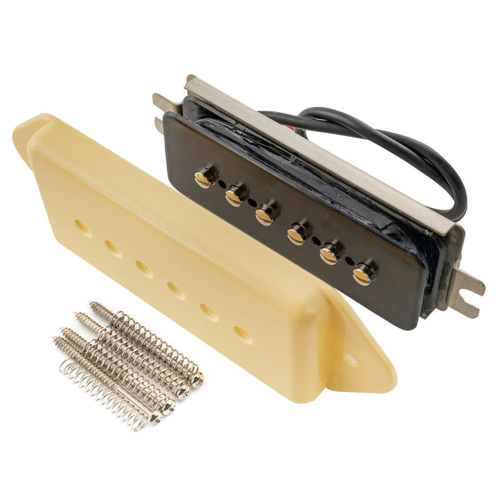 Artec ASA91 アルニコ5 ドッグイヤー P90 シングルコイルピックアップ ネックブリッジセット 7.5K エレキギター用 ブラック