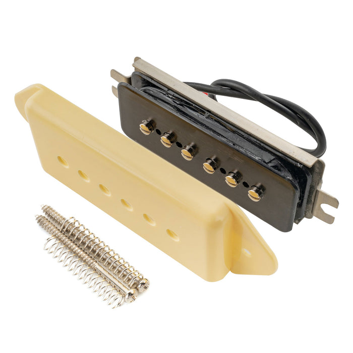 Artec ASA91 アルニコ5 ドッグイヤー P90 シングルコイルネックピックアップ 7.5K エレキギター用 ブラック