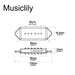 Dimensions of artec asa92 alnico 5 dog ear p90 single coil pickup front pickup 7 5k for es330 casino style electric guitar mx2993cr