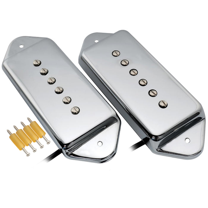Artec ASA92 ASA93 Alnico 5 Dog Ear P90 Single Coil Pickup Avanti Retro Pickup Set 7.5K per Chitarra Elettrica allo Stile Casino ES330
