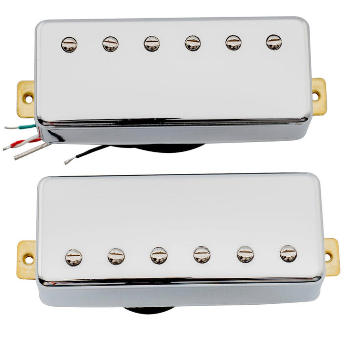 detail of artec mla97 alnico 5 covered mini humbucker electric guitar neck bridge pickups set mx2995crmx2996cr