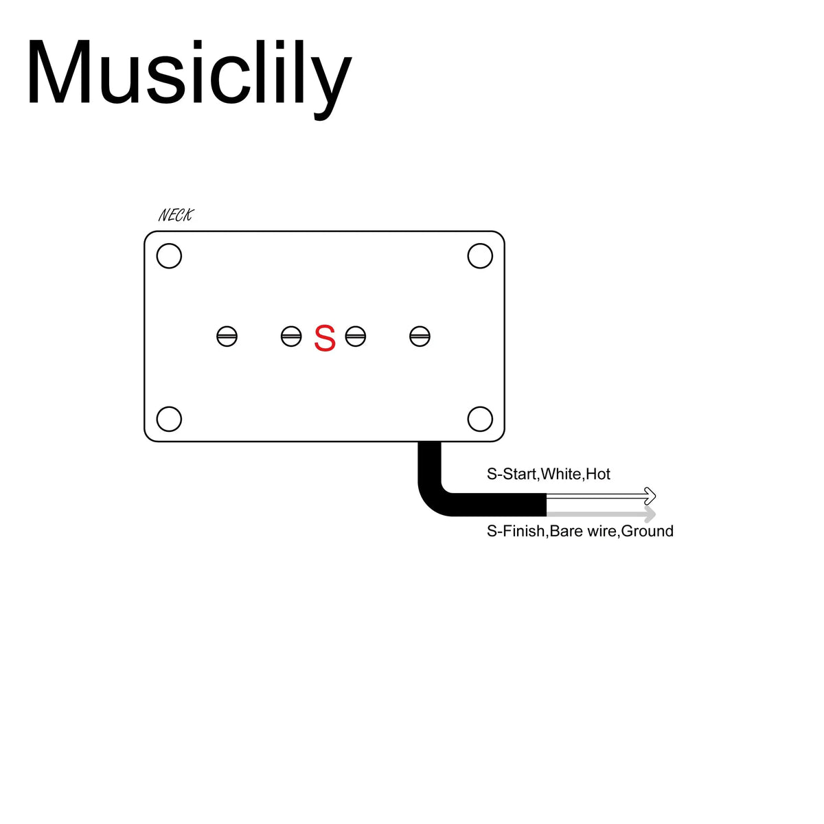 Artec EBC4 Sidewinder Mudbucker SG EB Style Bass Neck Pickup MX3004CR ...
