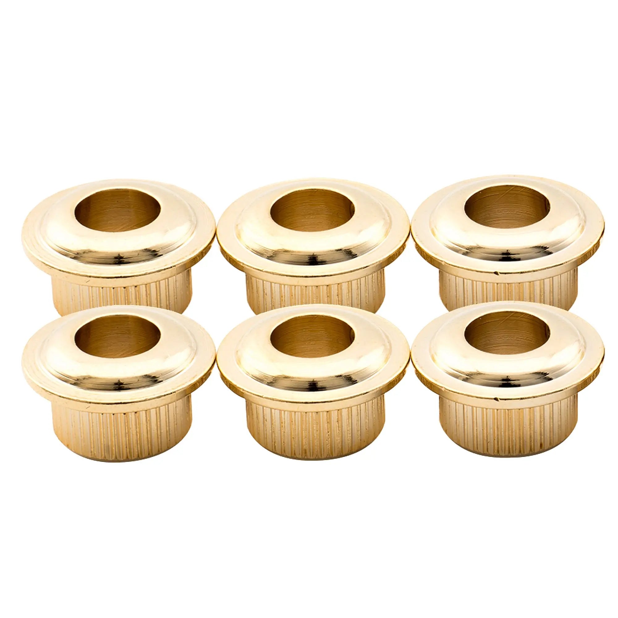 musiclily pro 6mm to 10mm vintage to modern sized guitar tuner conversion bushings tuning pegs adapter ferrules mx3021 6p, gold