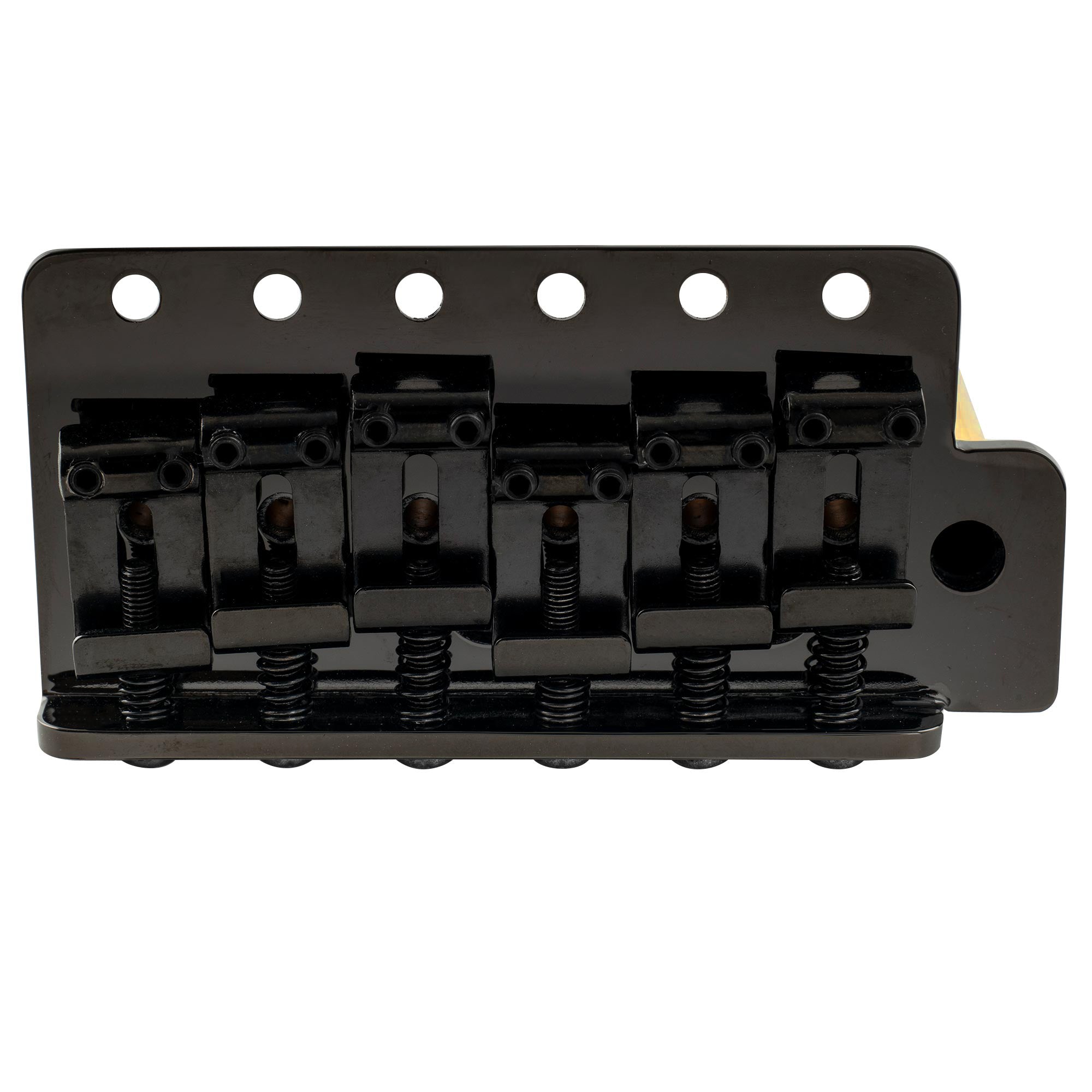 Part of musiclily ultra 56mm2 7 32 inch american vintage style 6 screw st tremolo bridge with steel bent saddles 42mm solid brass block push in arm for strat style electric guitar mx3022bp
