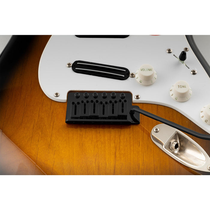 Application of musiclily ultra 56mm2 7 32 inch american vintage style 6 screw st tremolo bridge with modern brass saddles 42mm solid brass block push in arm for strat style electric guitar mx3022p