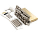 musiclily ultra 56mm2 7 32 inch american vintage style 6 screw st tremolo bridge with steel bent saddles 42mm solid brass block push in arm for strat style electric guitar mx3022bp, nickel