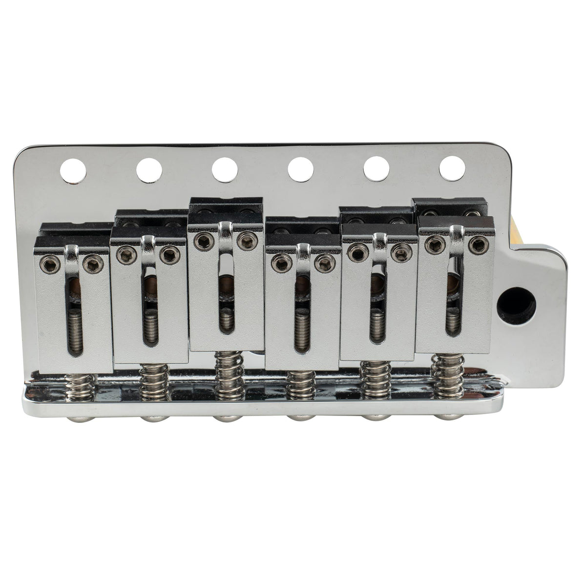 Musiclily Ultra BV019 56mm(2-7/32 Zoll) Amerikanische Vintage-Style 6-Schrauben ST Tremolobrücke mit modernen Messingsätteln 42mm massives Messingblock Push-In Arm für Strat-Style E-Gitarre