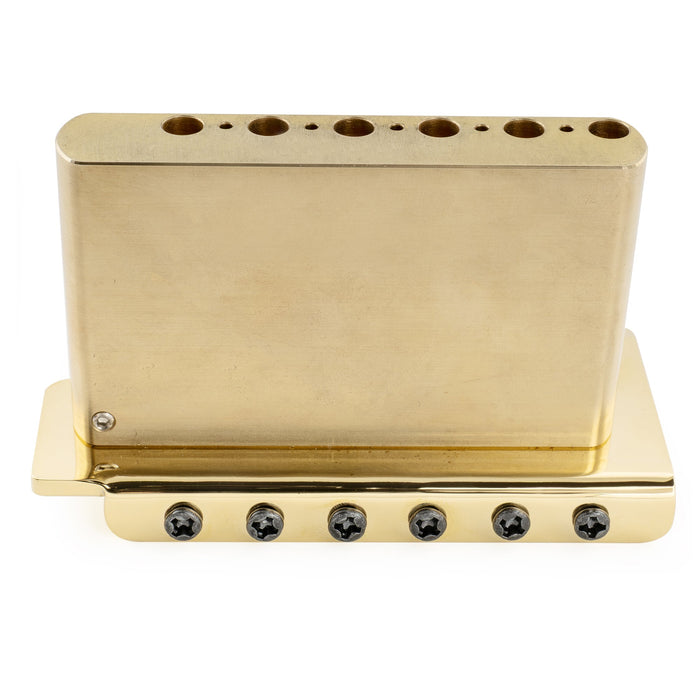 Musiclily Ultra 10.5mmピッチ アメリカンヴィンテージ 6点支持 トレモロユニット ブリッジ 硬化鋼プレスサドル 42mmソリッド真鍮ブロック 押し込み式アーム STストラトStratエレキギター用 ブラック