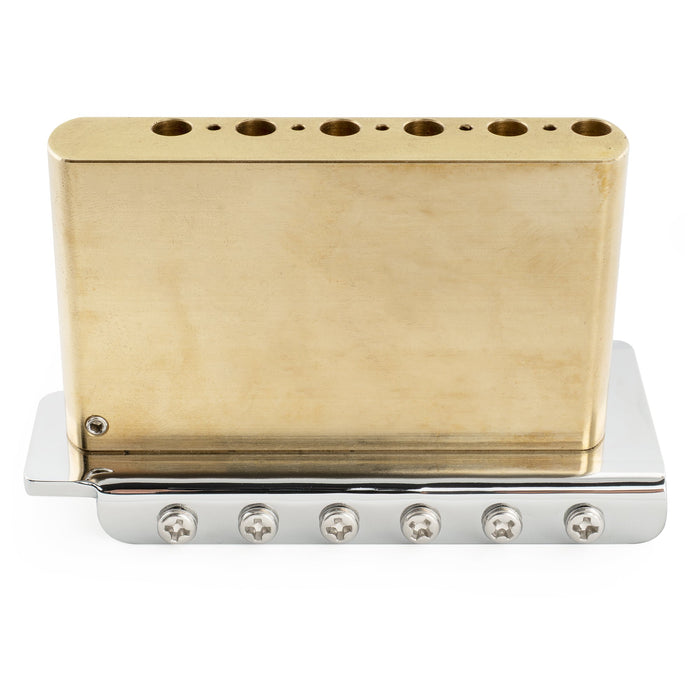 Musiclily Ultra 10.5mmピッチ アメリカンヴィンテージ 6点支持 トレモロユニット ブリッジ モダンな真鍮サドル 42mmソリッドブラスブロック 押し込み式アーム STストラトStratエレキギター用 ブラック