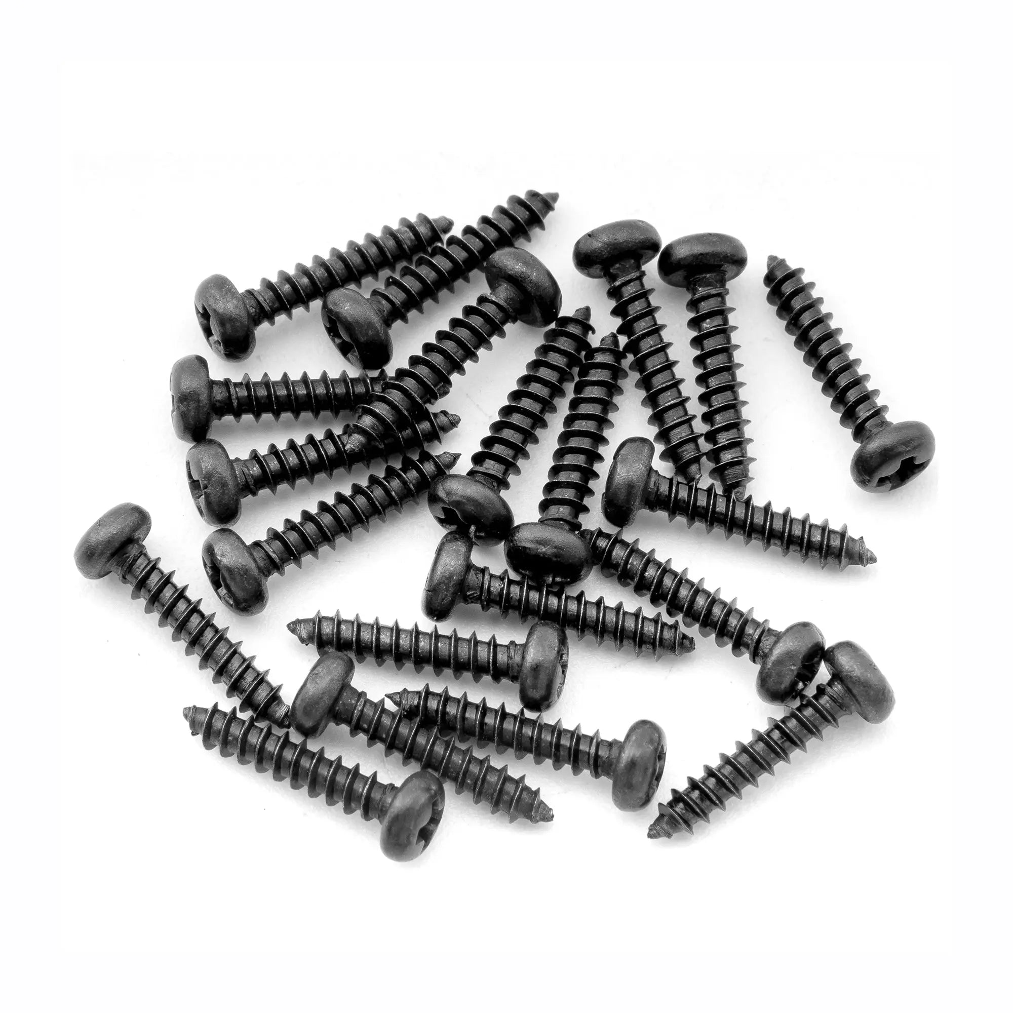 musiclily ultra 2 1x10mm stainless steel pan head mounting screws for acoustic electric guitar bass tuners machine heads 2 pcs0 mx3030 20p, black