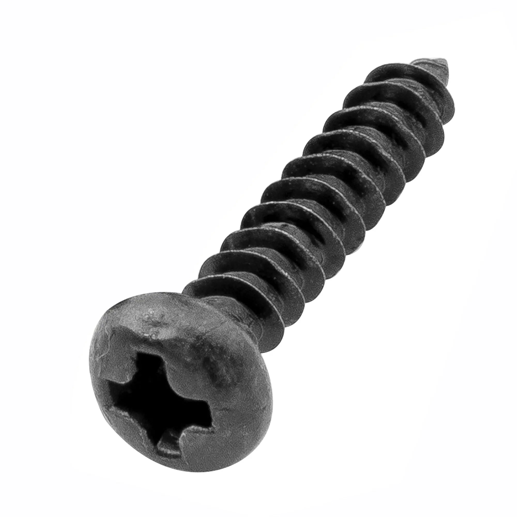 musiclily ultra 2 1x10mm stainless steel pan head mounting screws for acoustic electric guitar bass tuners machine heads mx3030p, black