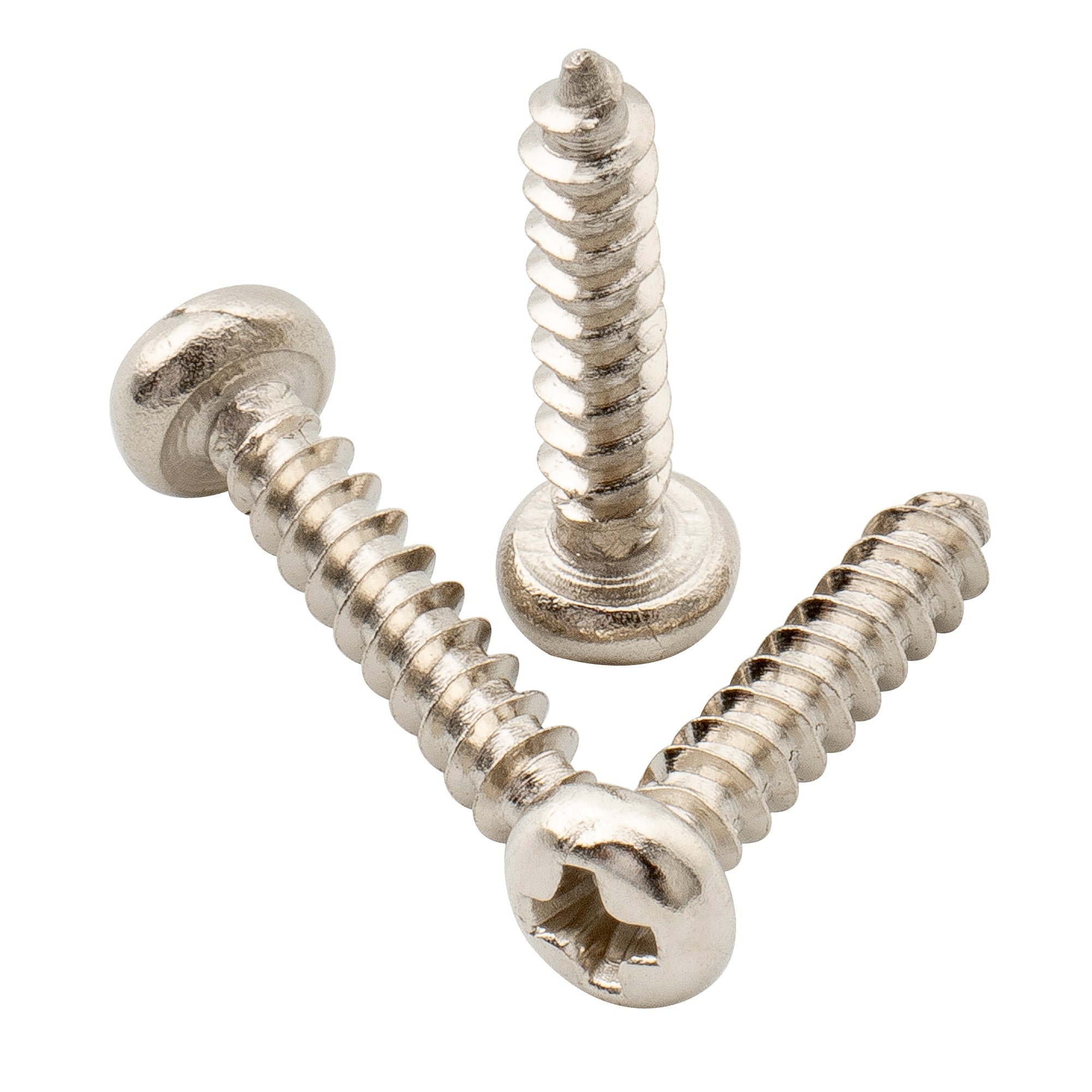Tornillos de montaje de cabeza plana Musiclily Ultra de acero inoxidable de 2,1 x 10 mm para afinadores de guitarra acústica, bajo y eléctrica (juego de 20)