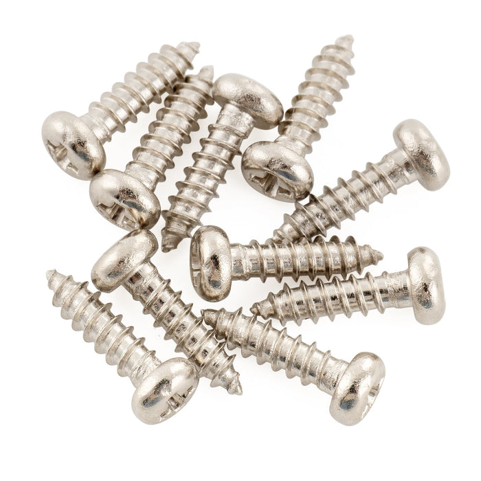 Musiclily Ultra 2.5x9mm Stainless Steel Truss Rod Cover Mounting Screws Pan Head for USA LP Style Electric Guitar (Set of 10)