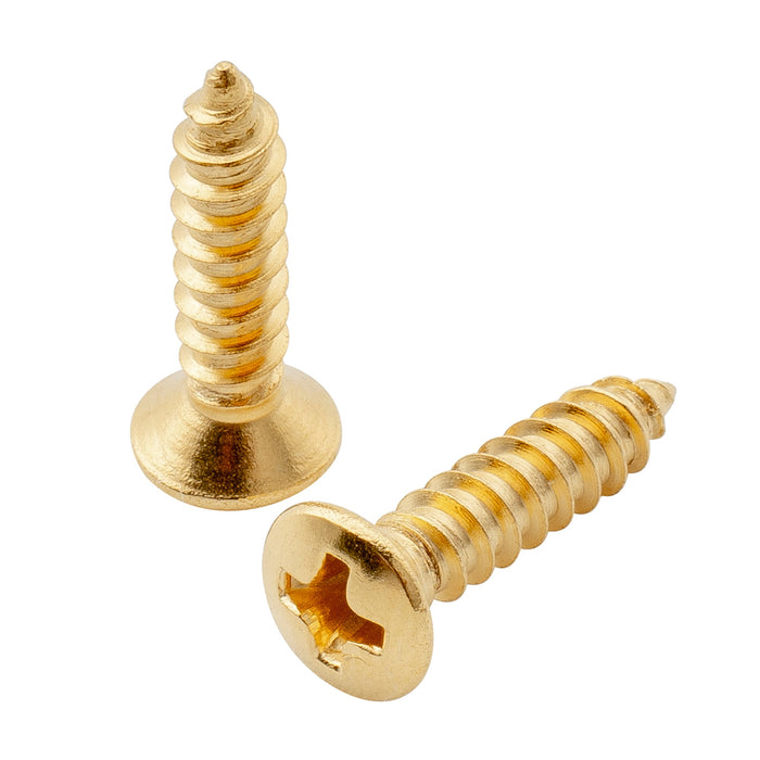 Musiclily Ultra Senkkopfschrauben aus Edelstahl, 2,5 x 12 mm, für die Holzmontage von Gitarrenteilen, 10er-Set