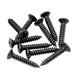 musiclily ultra 2 5 15mm stainless steel countersunk mounting screws for electric guitar bass string guide or pickup ring mx3034 10p, black
