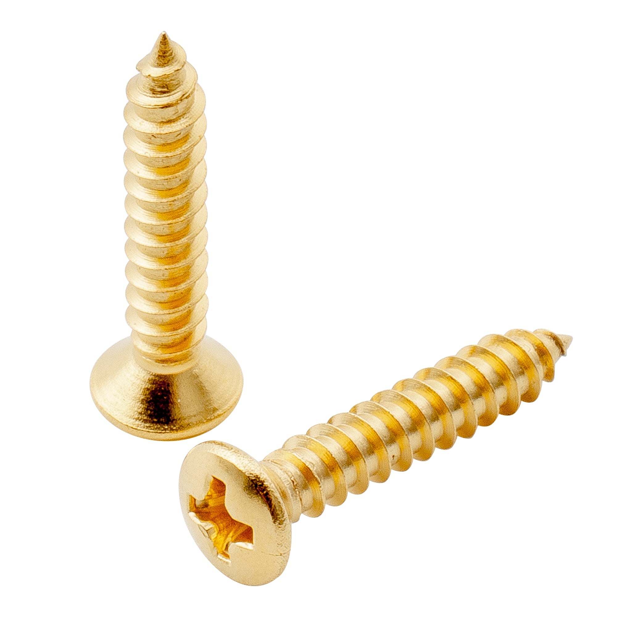 Tornillos de montaje avellanados Musiclily Ultra de acero inoxidable de 2,5 x 15 mm para guitarra eléctrica, bajo, guía de cuerdas o anillo de captación (juego de 10)