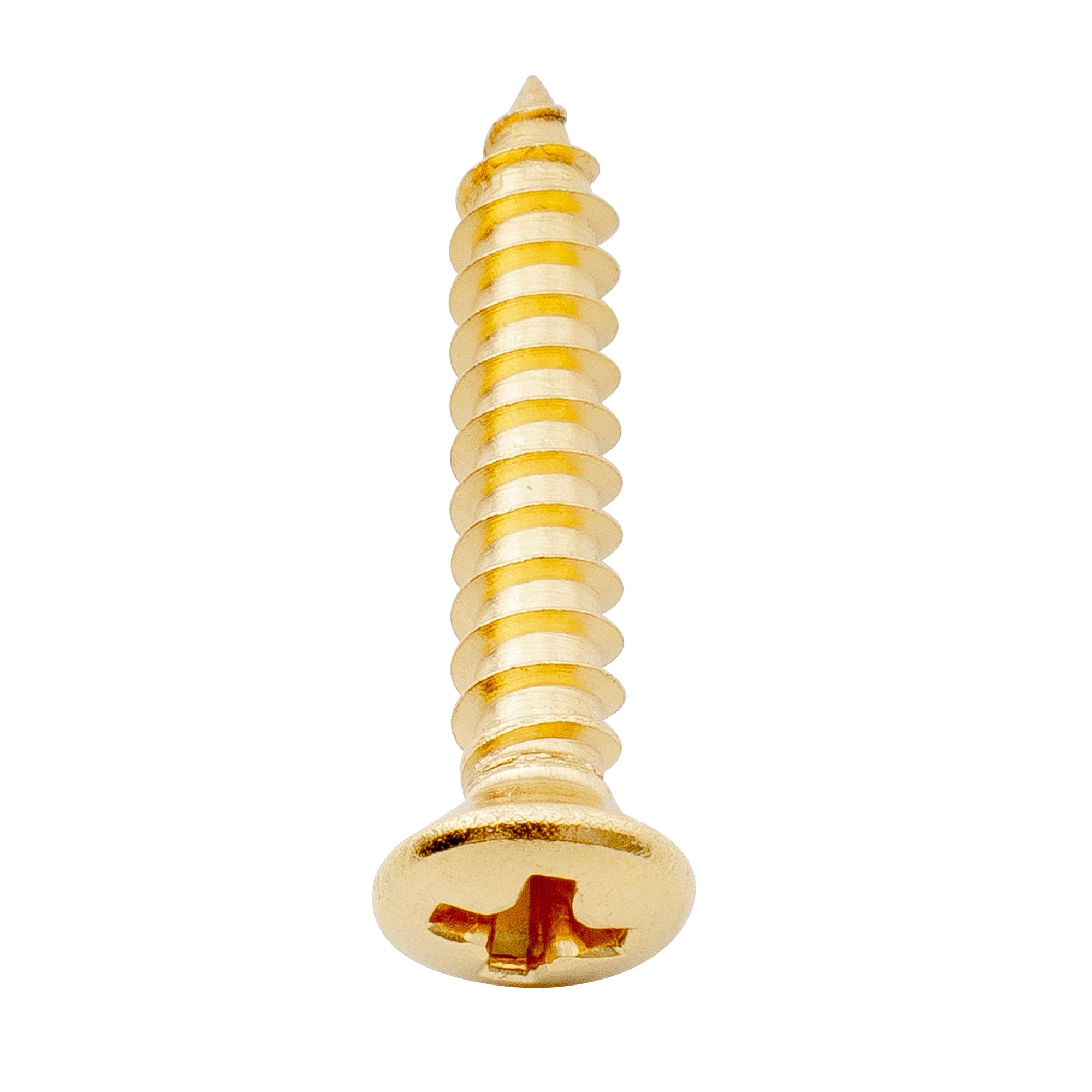 Tornillos de montaje avellanados Musiclily Ultra de acero inoxidable de 2,5 x 15 mm para guitarra eléctrica, bajo, guía de cuerdas o anillo de captación (juego de 10)