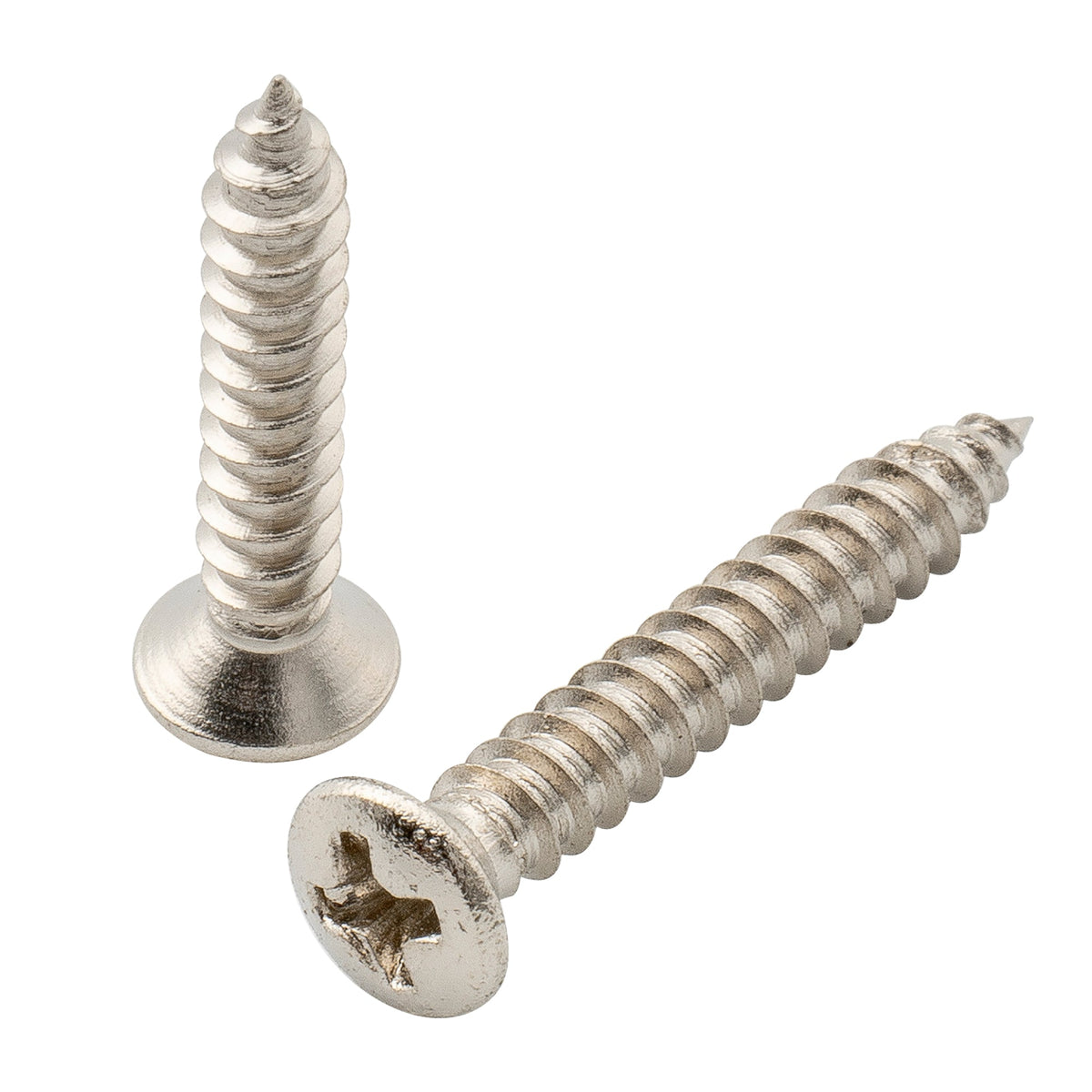 Musiclily Ultra - Juego de tornillos de montaje avellanados de acero inoxidable de 2,5 x 15 mm y 2,5 x 18 mm para pastillas humbucker de guitarra eléctrica y bajo (20 unidades)