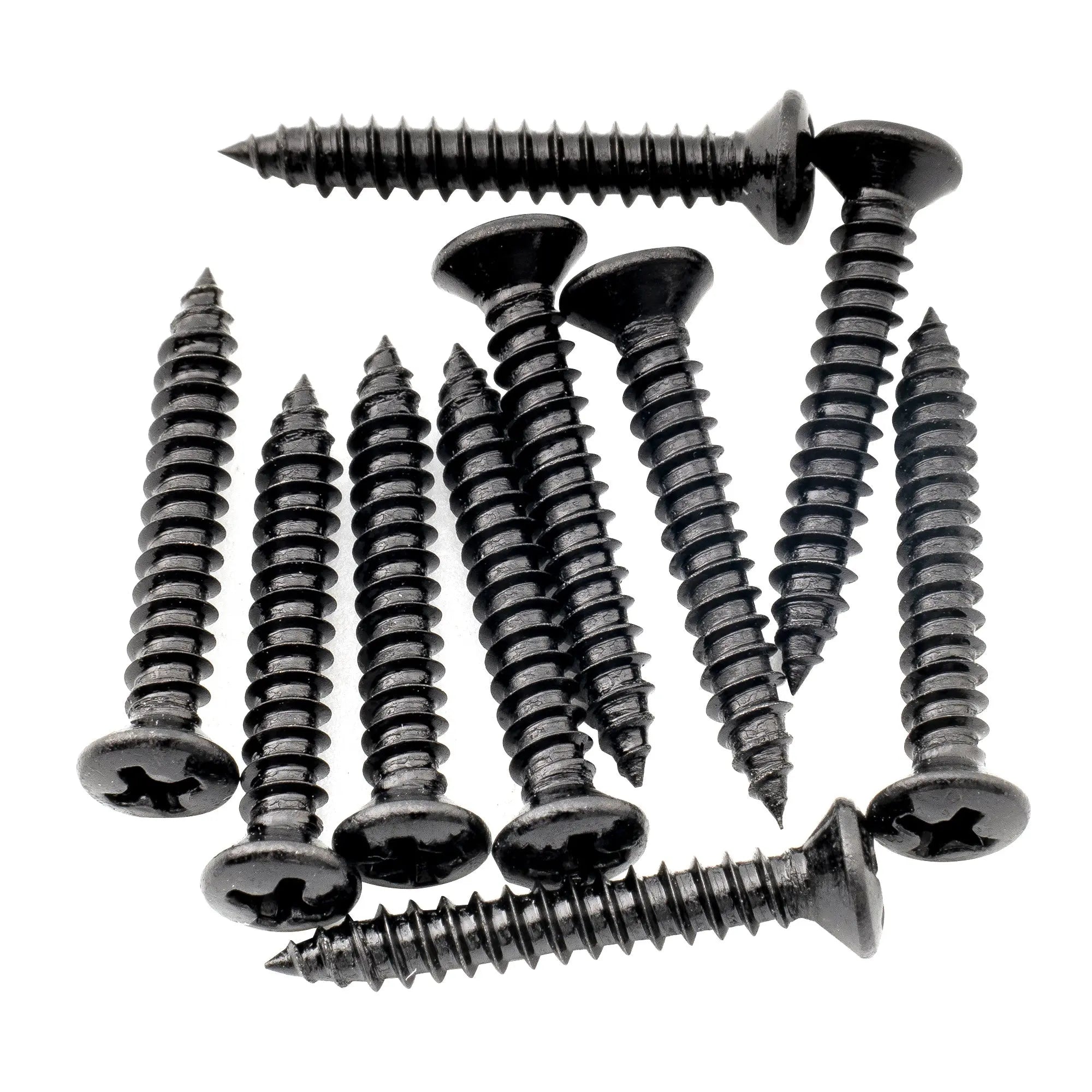 musiclily ultra 2 5 18mm stainless steel countersunk mounting screws for electric guitar bass string guide or pickup ring mx3035 10p