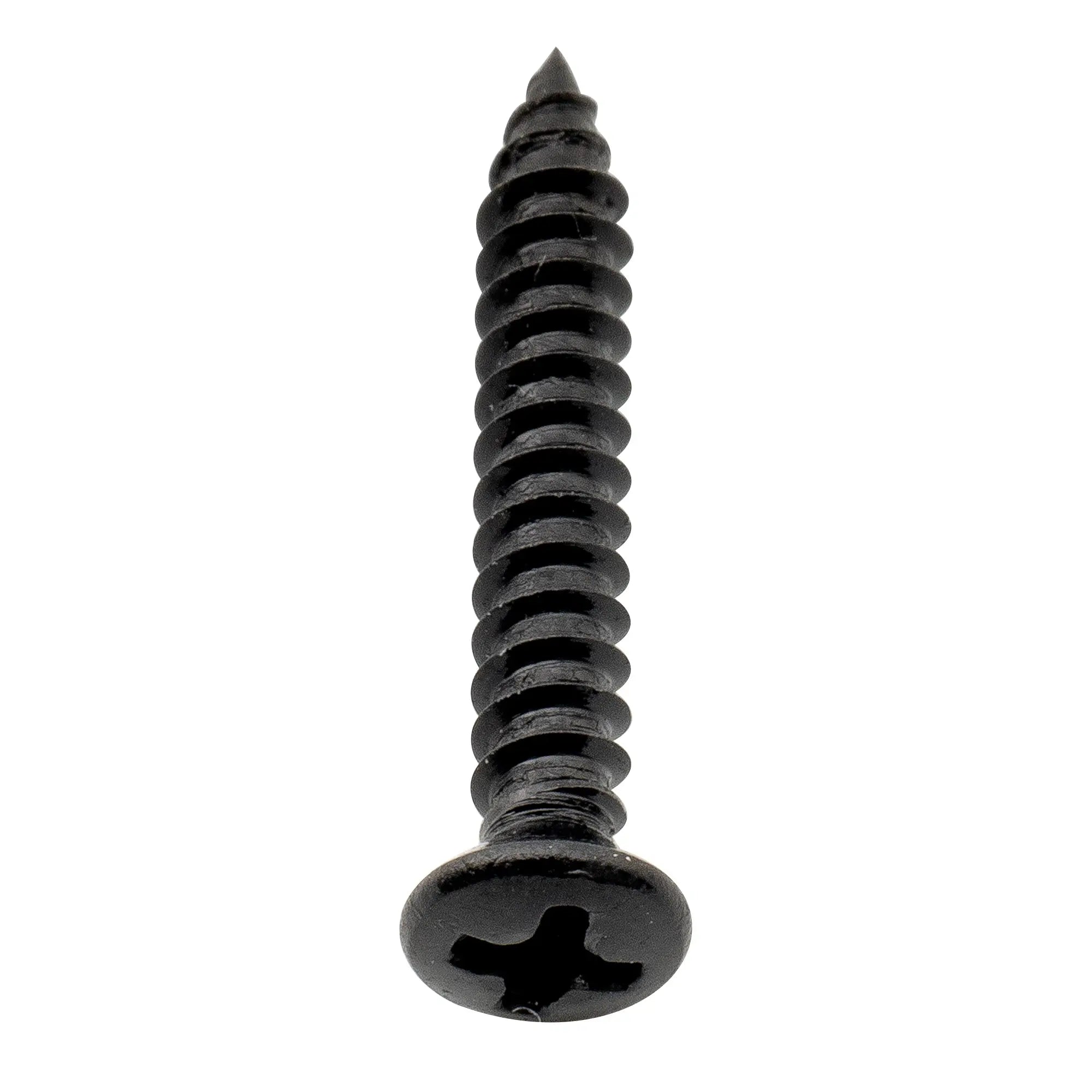 detail of musiclily ultra 2 5 18mm stainless steel countersunk mounting screws for electric guitar bass string guide or pickup ring mx3035 10p