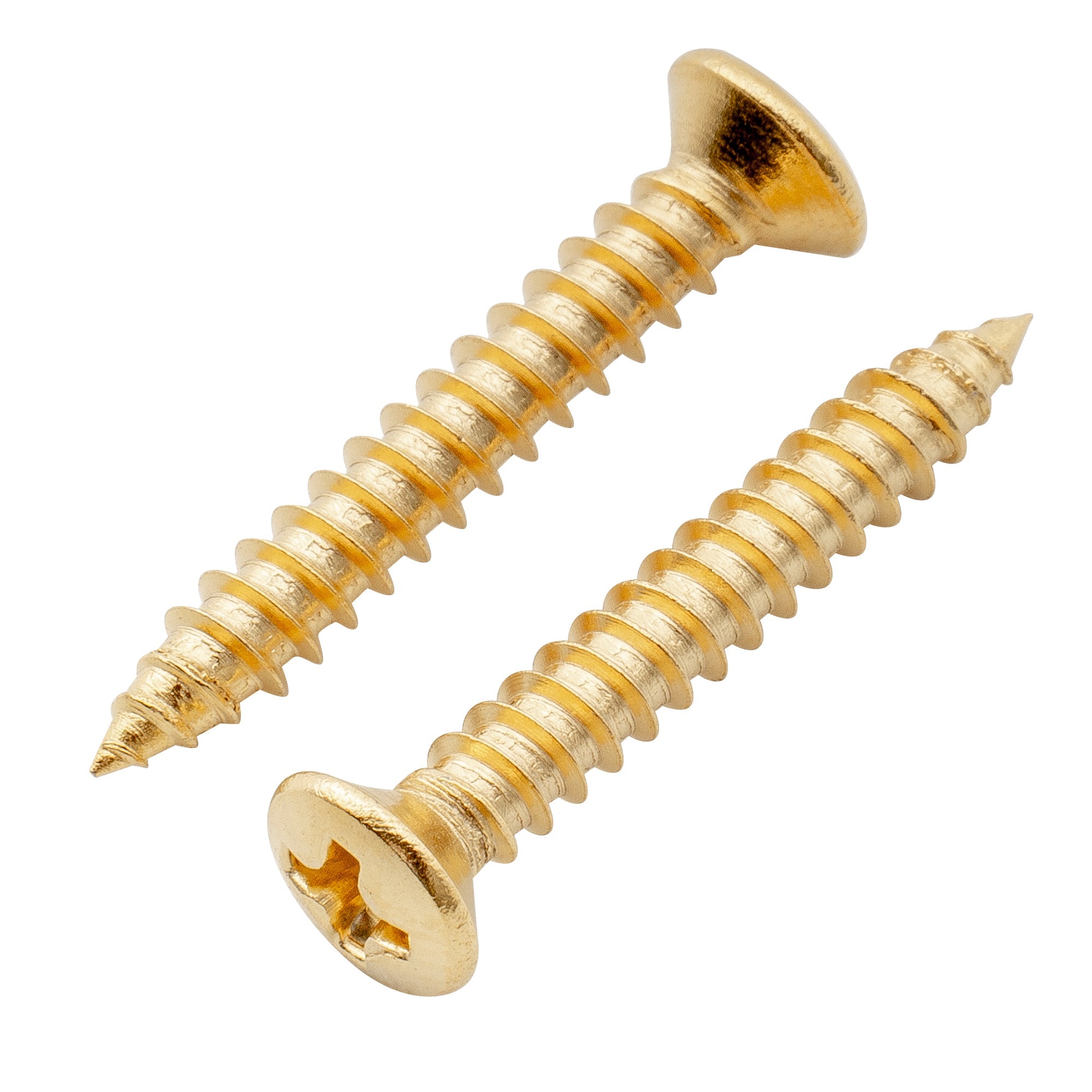 Tornillos de montaje avellanados Musiclily Ultra de acero inoxidable de 2,5 x 18 mm para guitarra eléctrica, bajo, guía de cuerdas o anillo de captación (juego de 10)