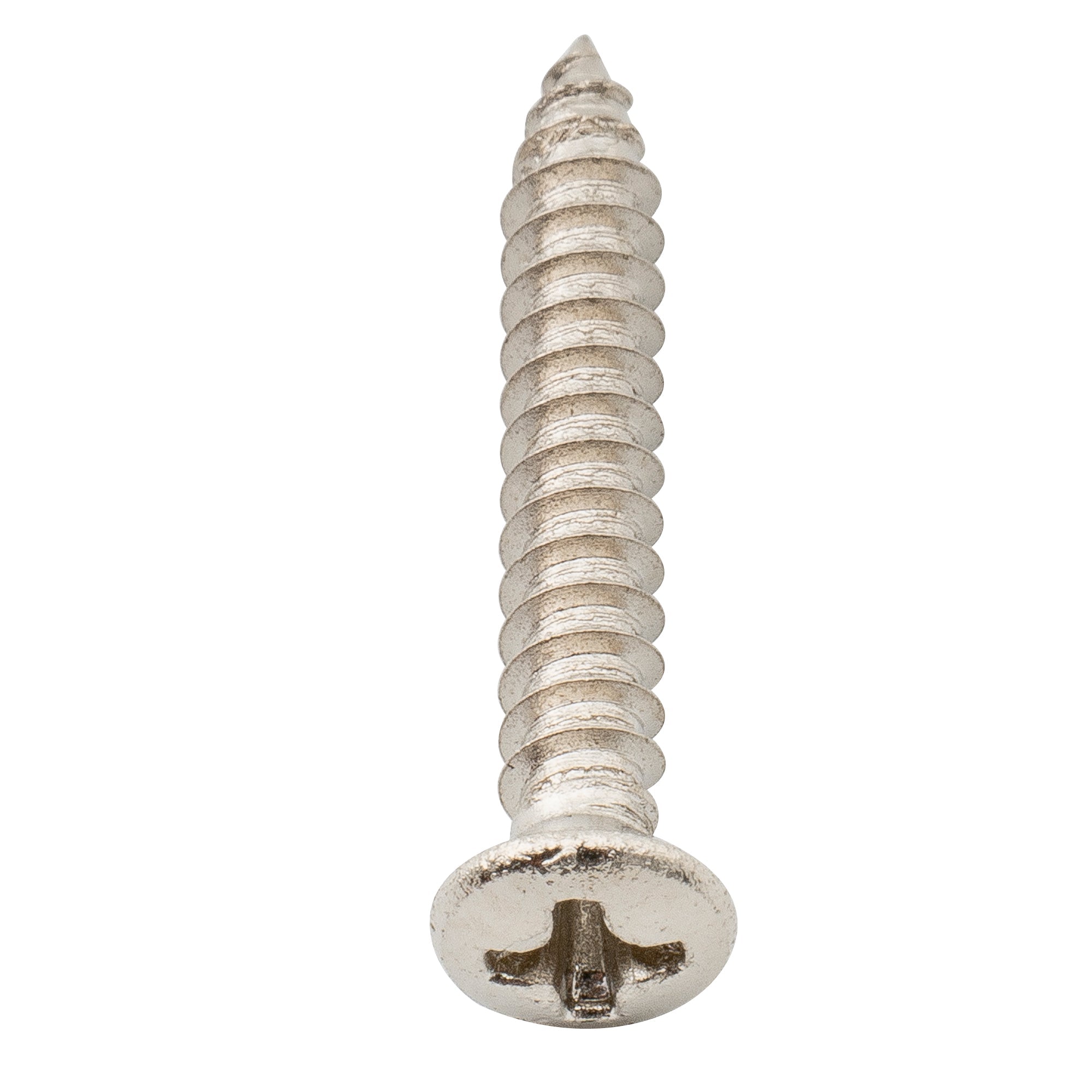 Tornillos de montaje avellanados Musiclily Ultra de acero inoxidable de 2,5 x 18 mm para guitarra eléctrica, bajo, guía de cuerdas o anillo de captación (juego de 10)
