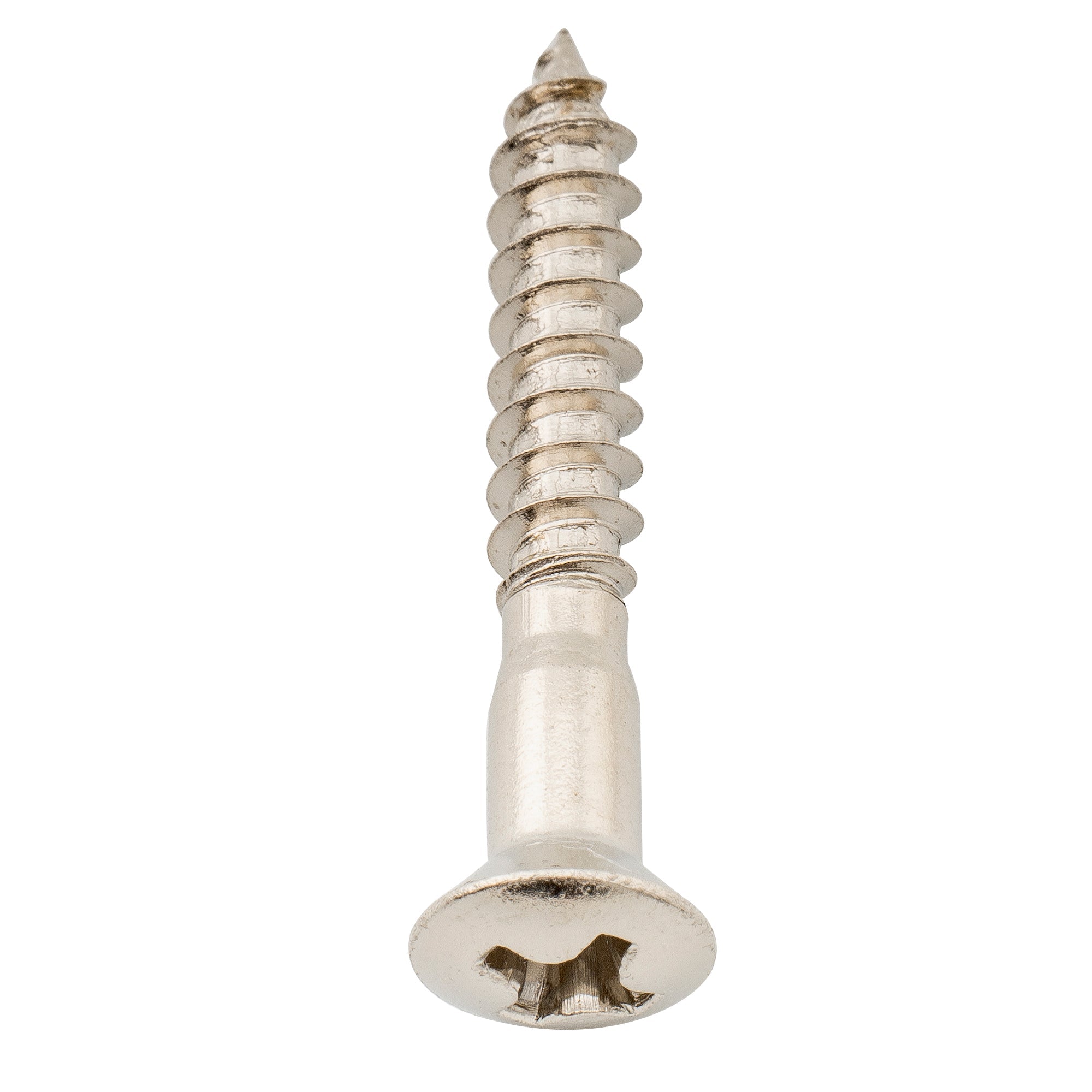 Tornillos de montaje avellanados Musiclily Ultra de acero inoxidable de 3,5 x 25 mm para puente de guitarra eléctrica o botón de correa de bajo (juego de 6)