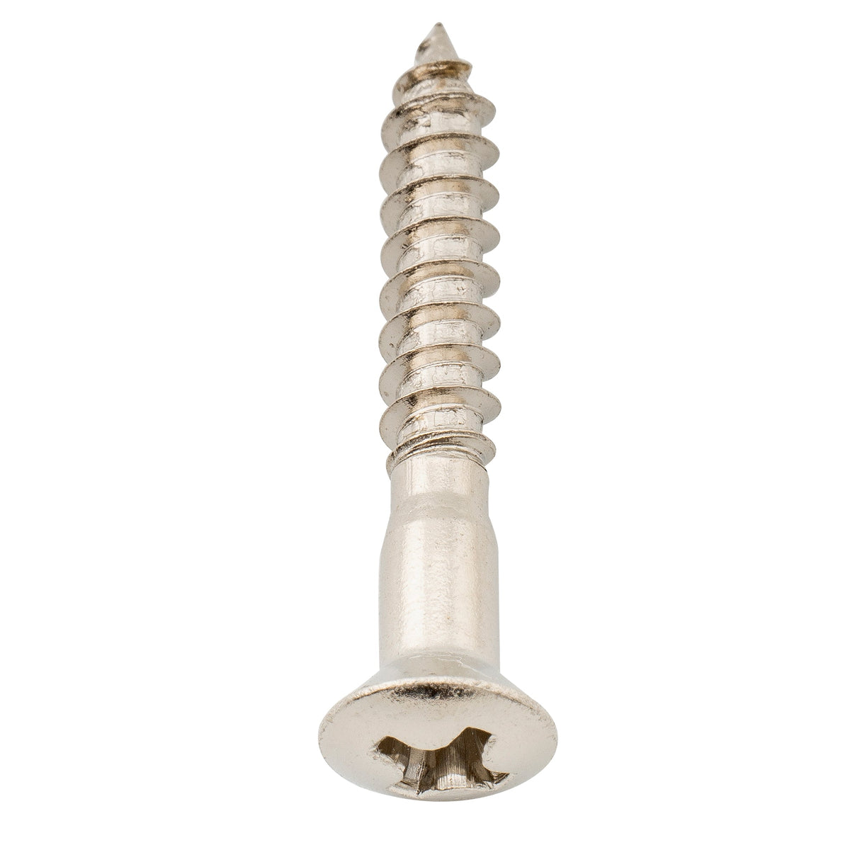 Tornillos de montaje avellanados Musiclily Ultra de acero inoxidable de 3,5 x 25 mm para puente de guitarra eléctrica o botón de correa de bajo (juego de 6)
