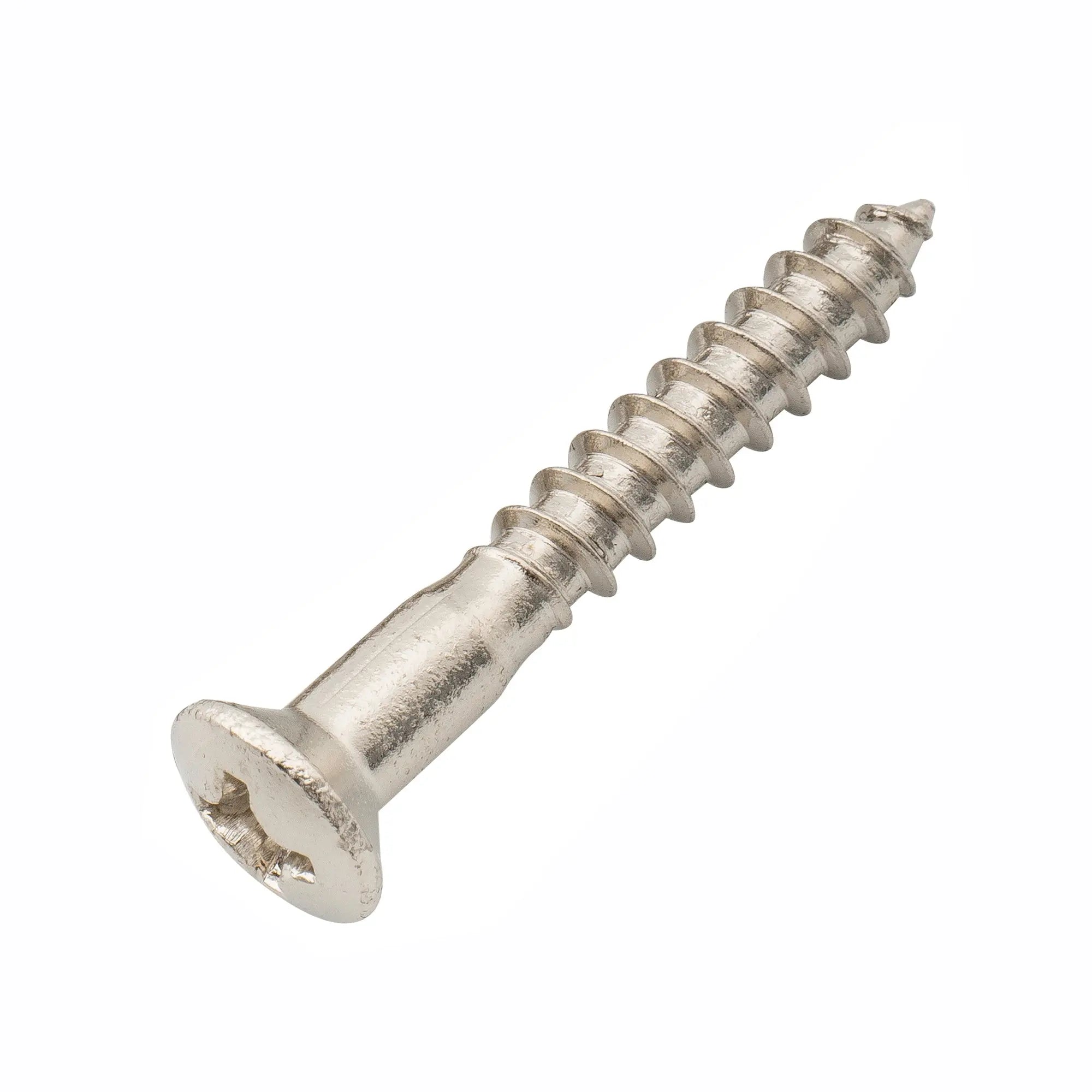 musiclily ultra 3 5 25mm stainless steel countersunk mounting screws for electric guitar bass bridge or strap button mx3036p, nickel