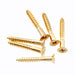 musiclily ultra 3 5 25mm stainless steel flat head countersunk mounting screws for electric guitar or bass bridge mx3037 6p, gold
