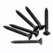 musiclily ultra 3 25mm stainless steel countersunk mounting screws for guitar or ukelele strap button mx3038 6p, black