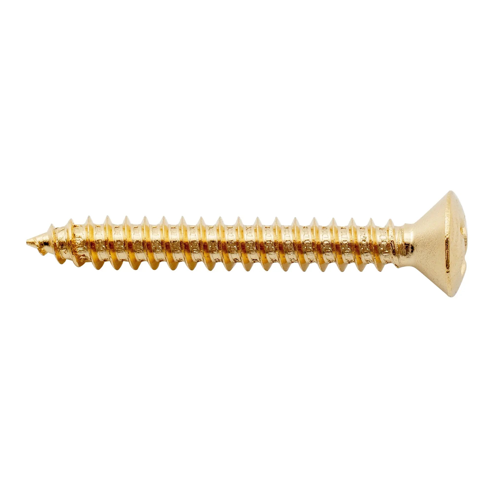 detail of musiclily ultra 3 25mm stainless steel countersunk mounting screws for guitar or ukelele strap button mx3038p
