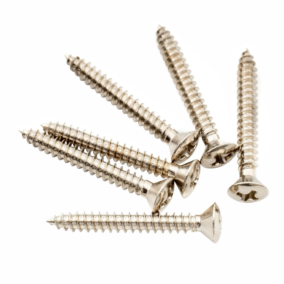 musiclily ultra 3 25mm stainless steel countersunk mounting screws for guitar or ukelele strap button mx3038 6p, nickel