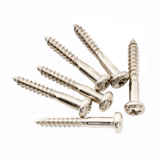 musiclily ultra 3 5 25mm stainless steel pan head mounting screws for strat style electric guitar tremolo bridge mx3039 6p