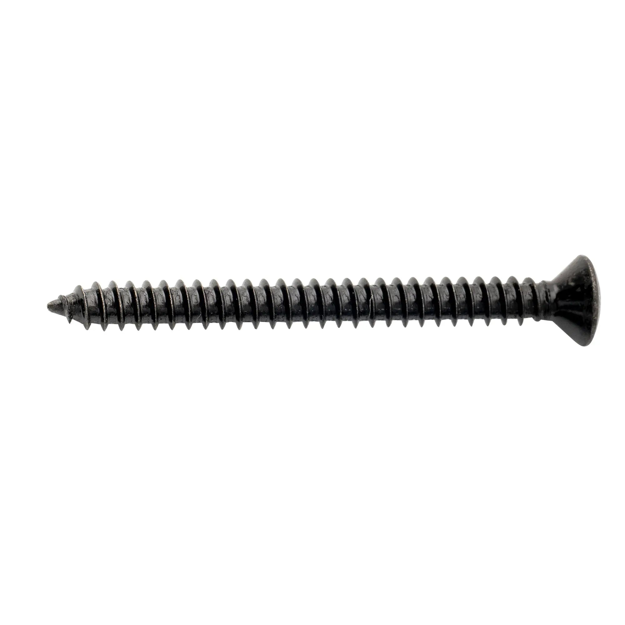 detail of musiclily ultra 4 45mm stainless steel countersunk mounting screws for electric guitar bass neck plate or tremolo bridge claw mx3040p