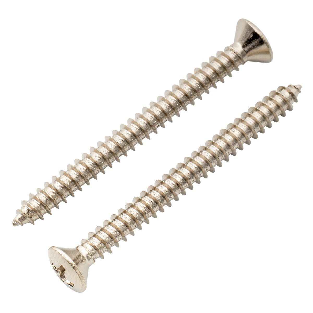 Tornillos de montaje avellanados Musiclily Ultra de acero inoxidable de 4 x 45 mm para placa de mástil de guitarra eléctrica o garra de puente de trémolo (juego de 4)
