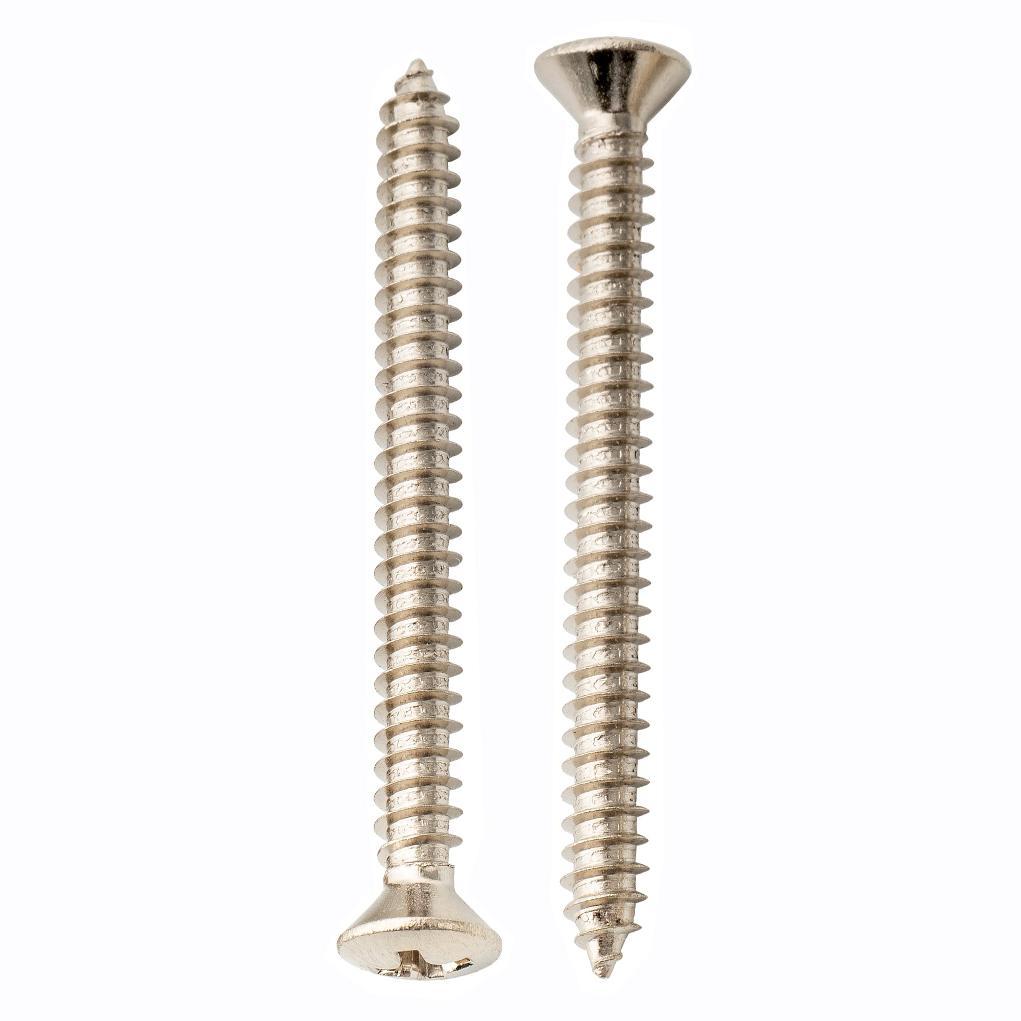 Tornillos de montaje avellanados Musiclily Ultra de acero inoxidable de 4 x 45 mm para placa de mástil de guitarra eléctrica o garra de puente de trémolo (juego de 4)