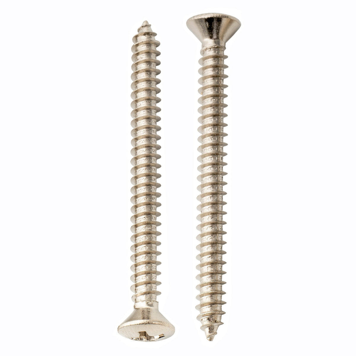 Tornillos de montaje avellanados Musiclily Ultra de acero inoxidable de 4 x 45 mm para placa de mástil de guitarra eléctrica o garra de puente de trémolo (juego de 4)