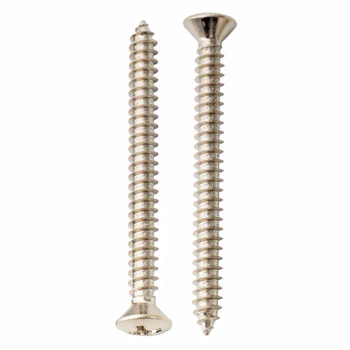 Musiclily Ultra 4 x 45 mm Senkkopf-Befestigungsschrauben aus Edelstahl für Halsplatte oder Tremolo-Brückenkralle für E-Gitarre und Bass, 4er-Set