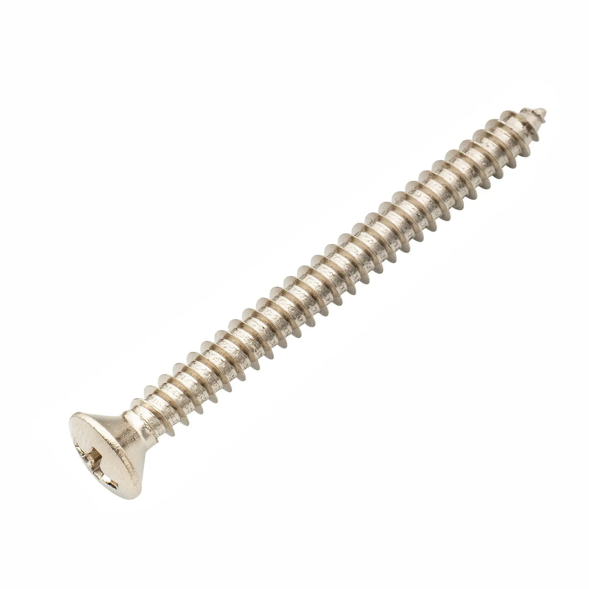 musiclily ultra 4 45mm stainless steel countersunk mounting screws for electric guitar bass neck plate or tremolo bridge claw mx3040p, nickel