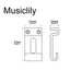 Dimensions of musiclily ultra 10 5mm hardened steel vintage style saddles for strat style electric guitar bridge mx3042 6p