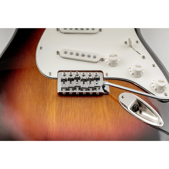 musiclily ultra 10 5mm hardened steel vintage style saddles for strat style electric guitar bridge mx3042 6p, chrome