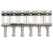 musiclily ultra 10 5mm hardened steel vintage style saddles for strat style electric guitar bridge mx3042 6p, chrome