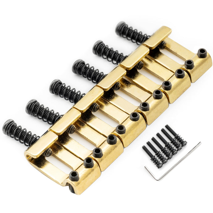 Musiclily Ultra 10.5mm 硬化鋼 ヴィンテージ ブリッジサドル Stratストラトエレキギター用 ブラック(6個セット)