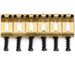 musiclily ultra 10 5mm hardened steel vintage style saddles for strat style electric guitar bridge mx3042 6p, gold